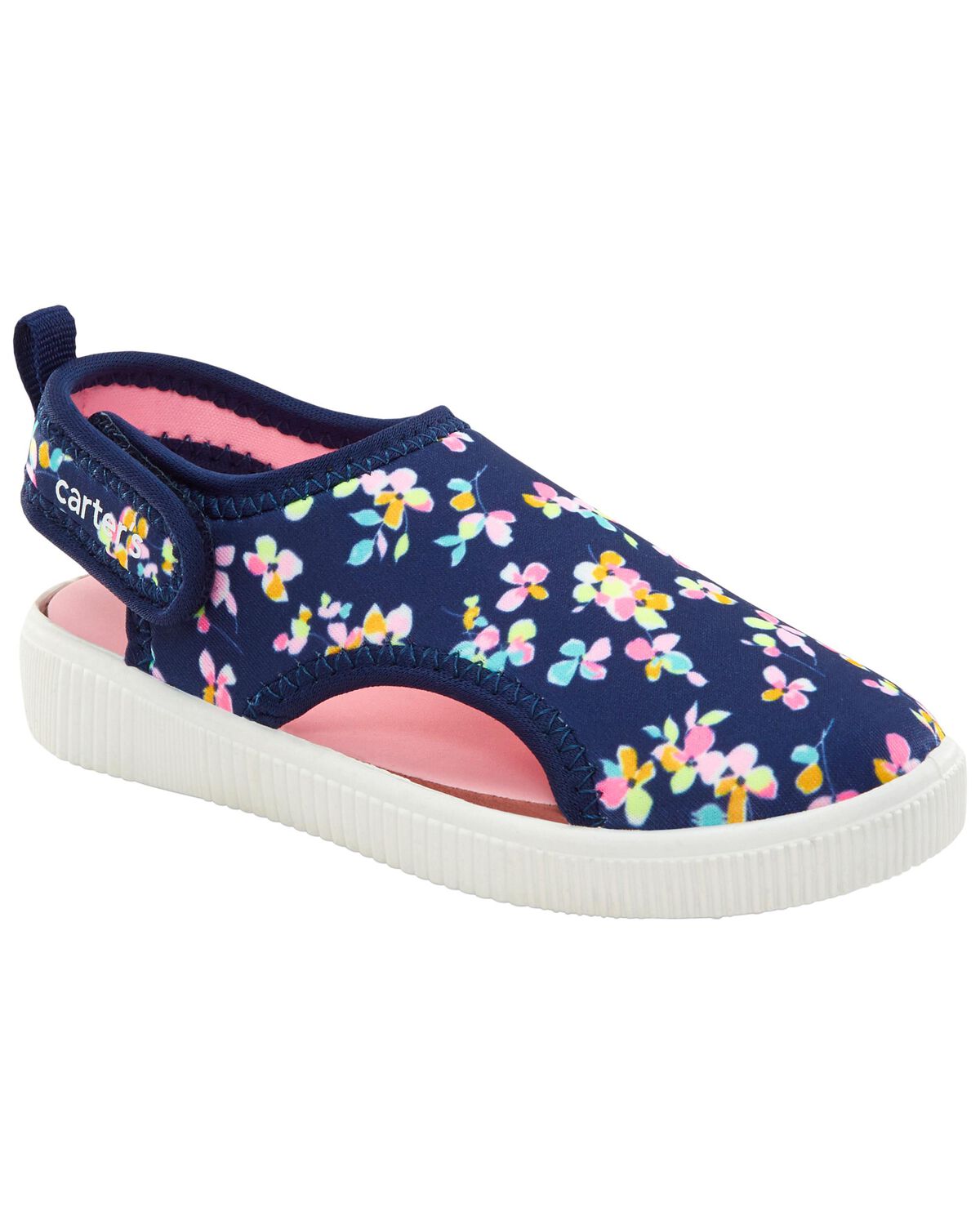 Navy Toddler Shoes Floral Water Shoes