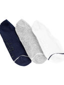 Navy/Grey/White - 3-Pack No-Show Socks