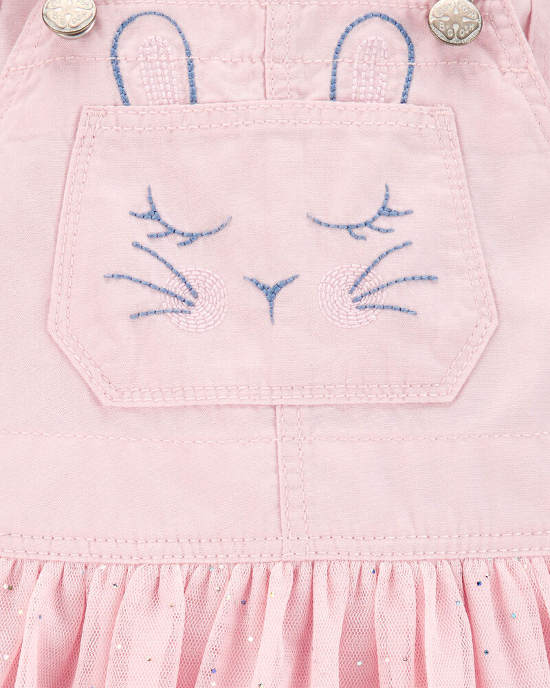 Baby Bunny Glitter Jumper Dress - Pink, image 3 of 4 slides
