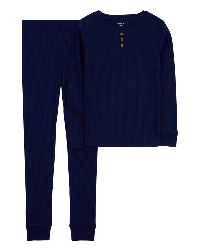 Kid 2-Piece Drop Needle Pajamas, image 1 of 4 slides