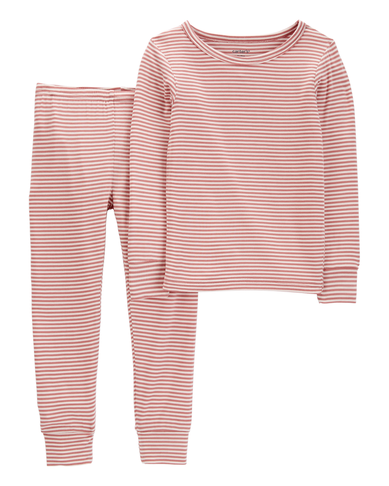 Toddler 2-Piece Striped PurelySoft Pajamas, image 1 of 4 slides