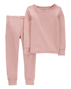 Toddler 2-Piece Striped PurelySoft Pajamas, image 1 of 4 slides