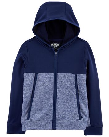 Kid Colorblock Hooded Zip Jacket in Unstoppable French Terry, 