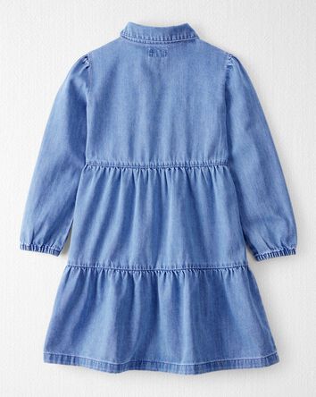 Girls Organic Cotton Denim Dress, 