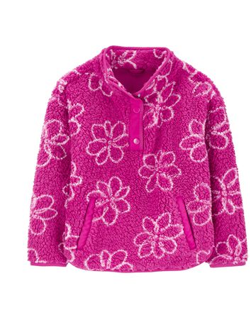 Floral Sherpa Pullover, 