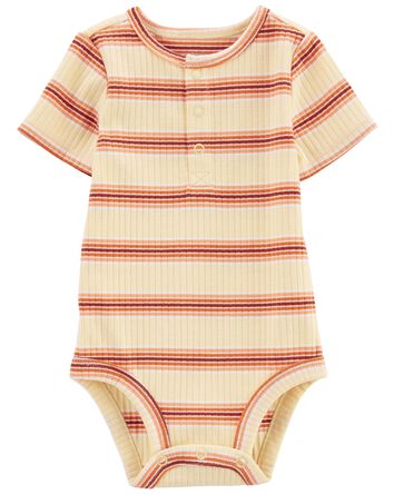 Baby Yellow Striped Bodysuit, 