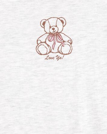 Kid Teddy Bear Short-Sleeve Graphic Tee - Grey, 