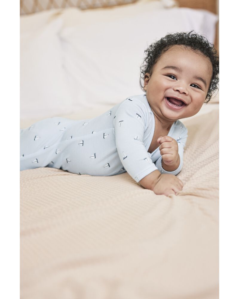 Baby Sailboat Zip-Up PurelySoft Sleep & Play Pajamas, image 2 of 6 slides