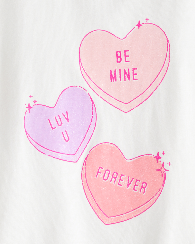 Kid Be Mine Long-Sleeve Graphic Tee - White, image 3 of 4 slides