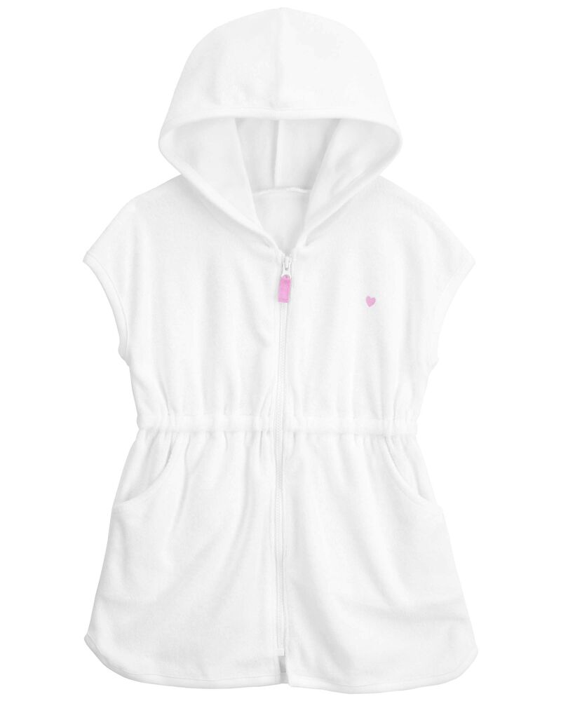 Baby Hooded Zip-Up Cover-Up, image 1 of 3 slides