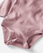 Baby 3-Pack Organic Cotton Rib Gradient Bodysuits in Pinks, image 5 of 6 slides