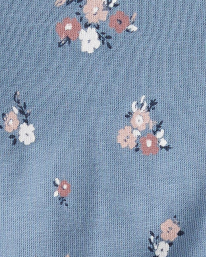 Baby Long-Sleeve Ruffle Dress Made with Organic Cotton in Floral Print, image 4 of 6 slides