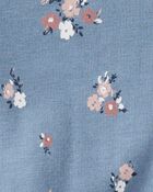 Baby Long-Sleeve Ruffle Dress Made with Organic Cotton in Floral Print, image 4 of 6 slides