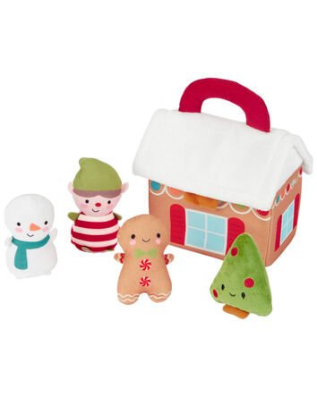 Christmas Gingerbread House Plush Activity Set, 