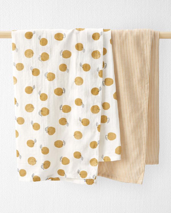 Golden Orchard Baby 2Pack Cotton Muslin Swaddle Blankets