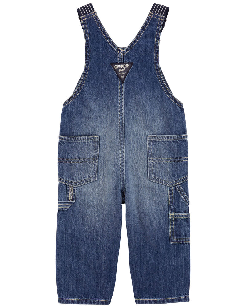 Baby Classic Denim Overalls: Removed Patch Remix, image 2 of 5 slides