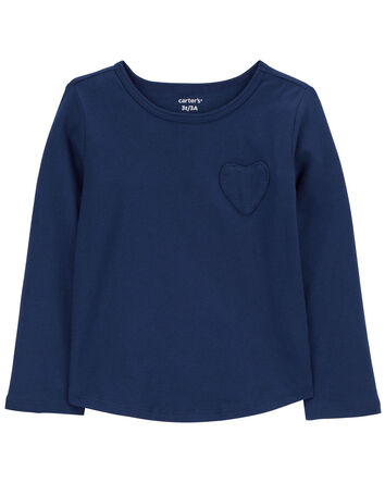 Toddler Heart Long-Sleeve Jersey Tee, 