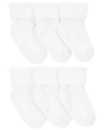 Baby 6-Pack Foldover Booties, 