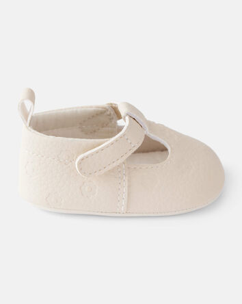 Baby Girl Flower Mary Jane Shoes - Cream, 