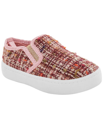 Toddler Tweed Slip-On Casual Shoes, 