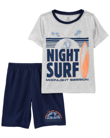Kid 2-Piece Surf Loose Fit Pajama Set, 