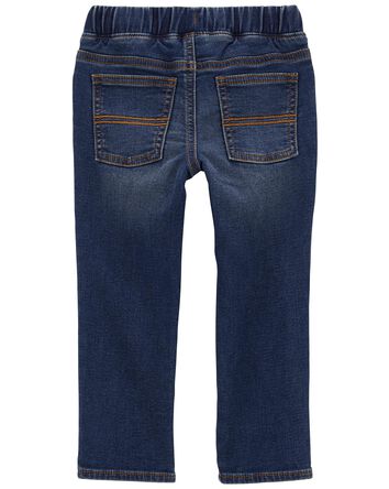 Toddler Pull-On Knit Denim Pants, 