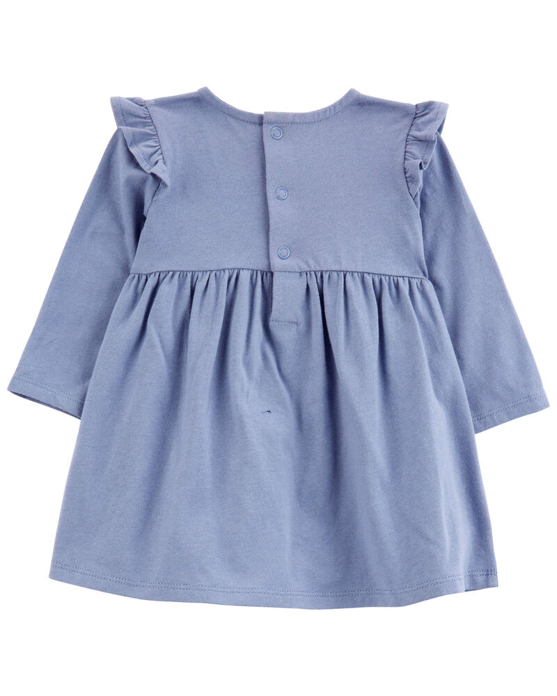 Baby Eyelet Chambray Dress, image 2 of 5 slides