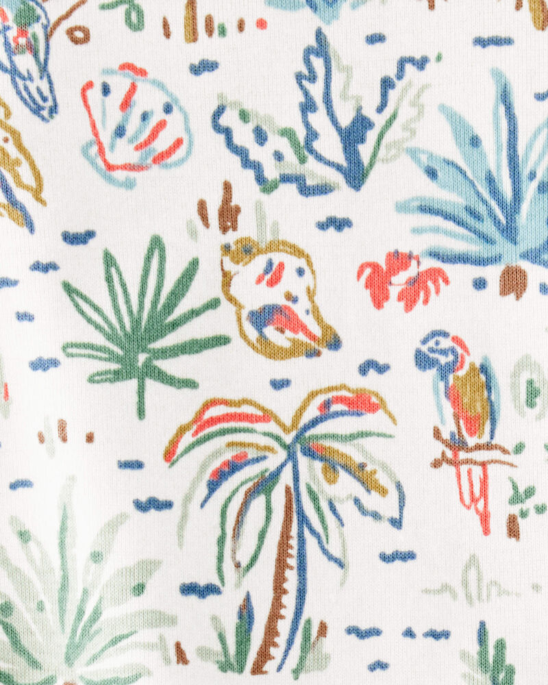 Baby Organic Cotton Pajamas Set in Tropical Paradise Print, image 3 of 4 slides