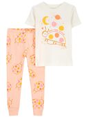 Ivory/Peach - Toddler 2-Piece Ladybug 100% Snug Fit Cotton Pajamas