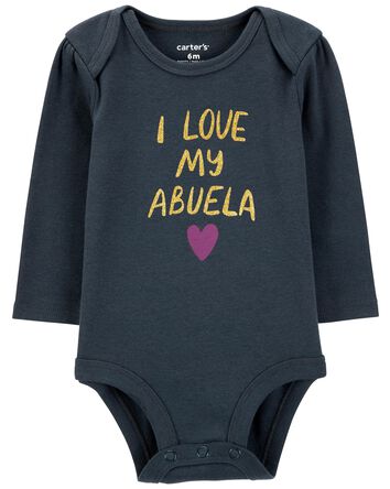 Baby Abuela Long-Sleeve Bodysuit, 