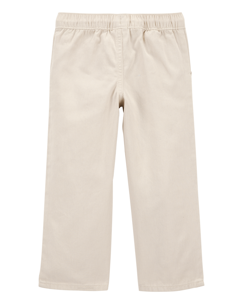 Toddler Pull-On Drawstring Pant - Tan, image 4 of 6 slides
