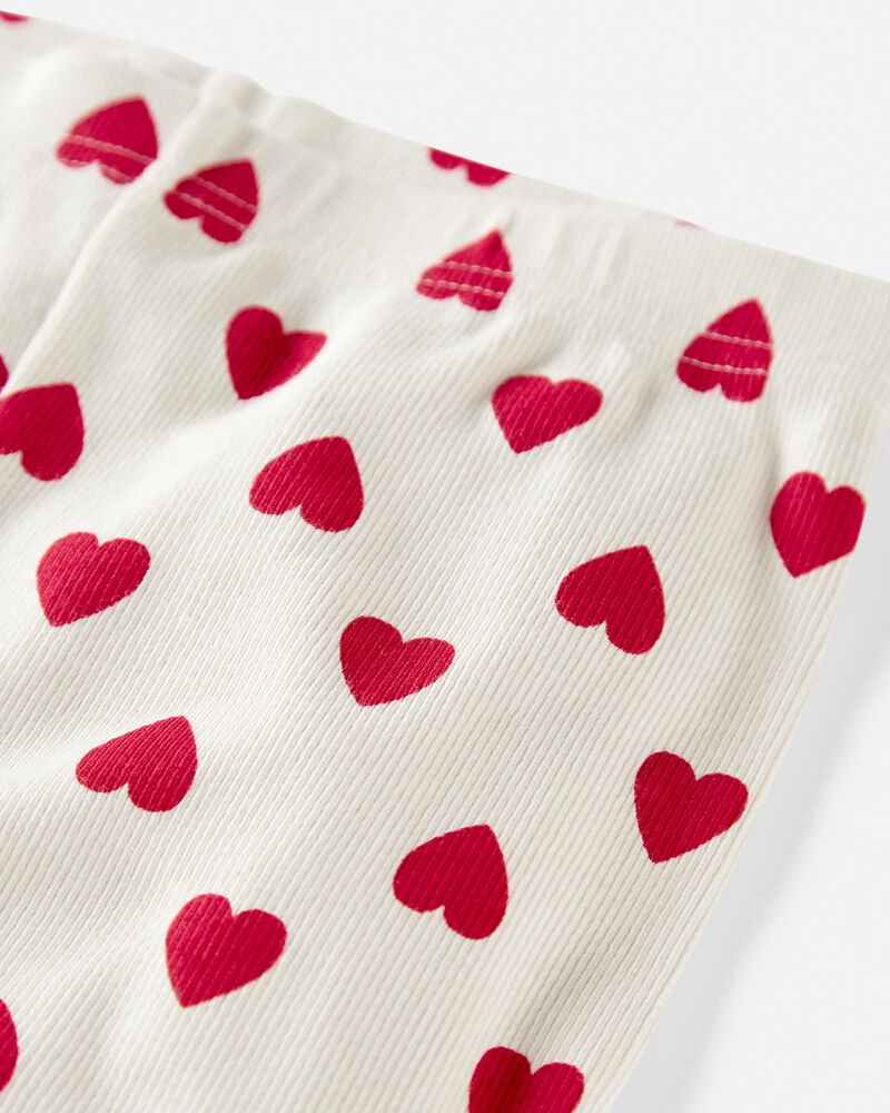 Kid Organic Cotton Pajamas Set in Hearts, image 2 of 4 slides