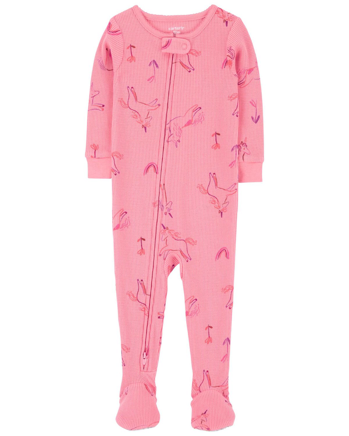 Toddler 1-Piece Unicorn Thermal Footie Pajamas