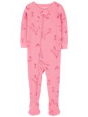 Pink - Toddler 1-Piece Unicorn Thermal Footie Pajamas