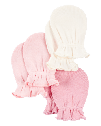 Baby 3-Pack Mitts - Pink, 