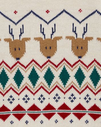 Toddler Fair Isle Cotton Sweater, 