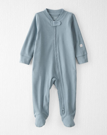 Organic Cotton Sleep & Play Pajamas in Blue, 