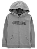 Heather Gray - Kid OshKosh Logo Zip Jacket