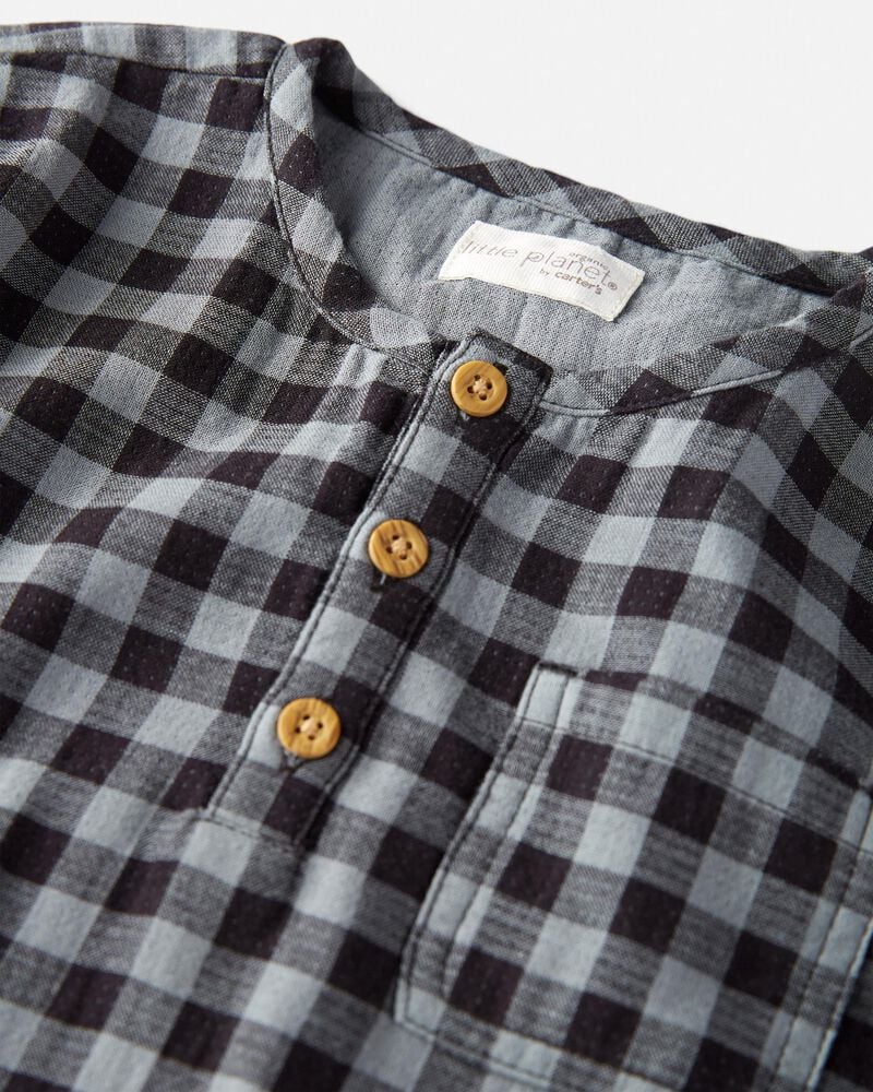 Toddler 2-Piece Organic Cotton Plaid Set, image 3 of 5 slides