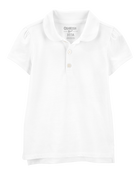 Toddler White Piqué Polo Shirt, image 1 of 2 slides