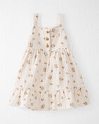 Baby Organic Cotton Floral Print Gauze Dress, image 1 of 6 slides