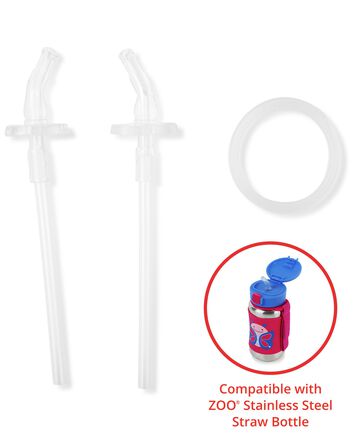 ZOO® Stainless Steel Straw Bottle Extra Straws - 2-Pack, 