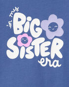 Kid Big Sister Short-Sleeve Graphic Tee - Blue, image 2 of 3 slides