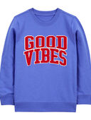 Blue - Kid Good Vibes Pullover Sweatshirt
