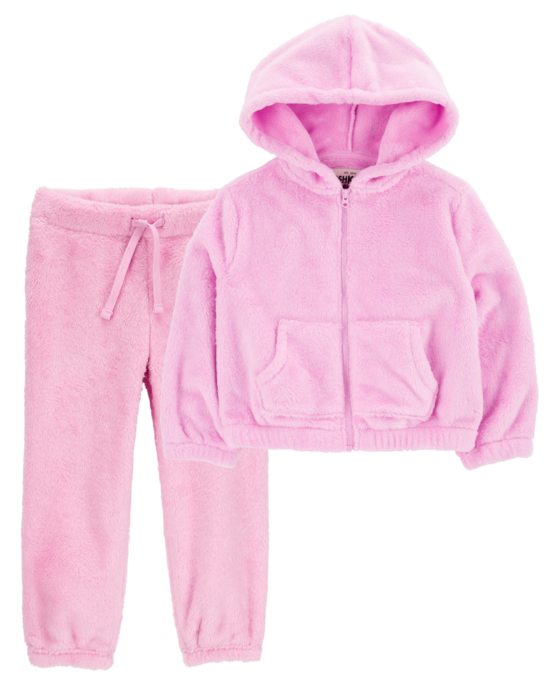 Kid 2-Piece Velour Zip-Up Jacket & Joggers Set, image 1 of 8 slides