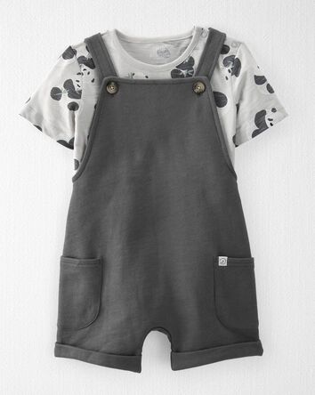 Toddler 2-Piece Organic Cotton Shortall Set, 