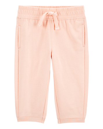 Baby Pull-On French Terry Joggers - Pink, 
