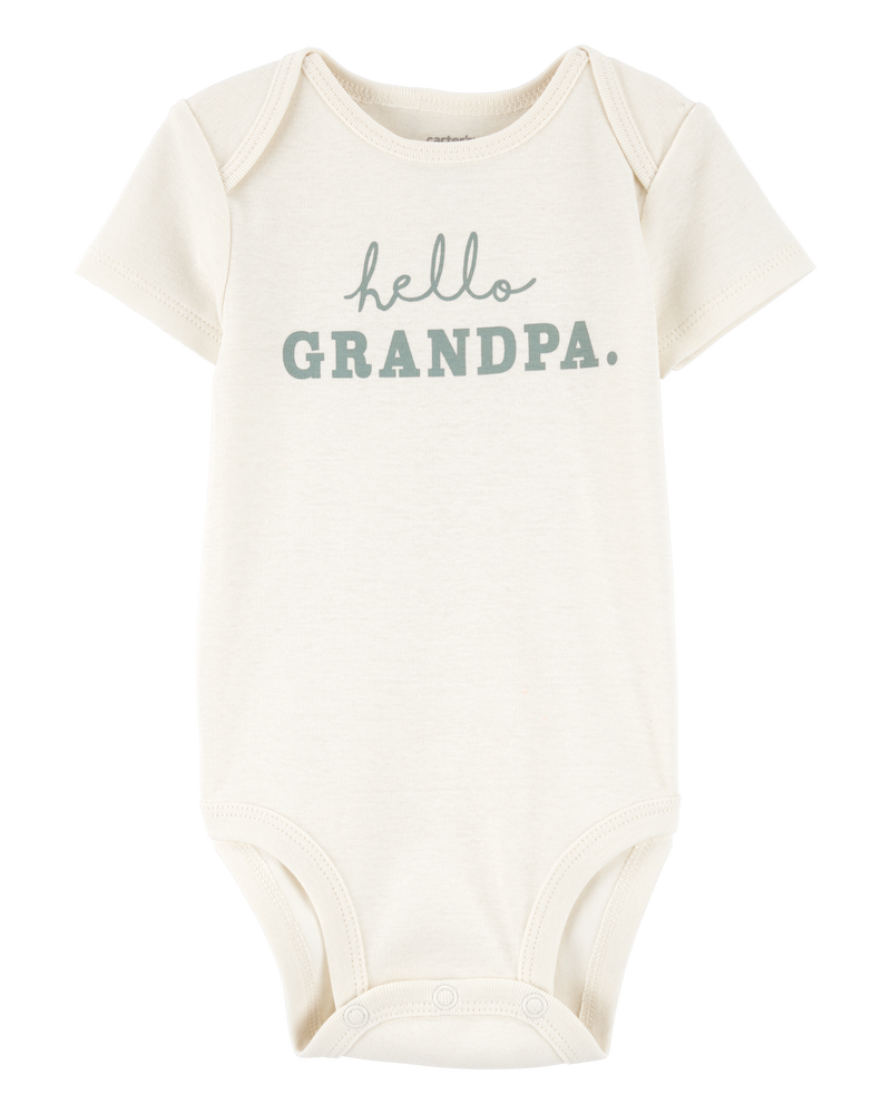 Baby Hello Grandpa Announcement Bodysuit, image 1 of 4 slides