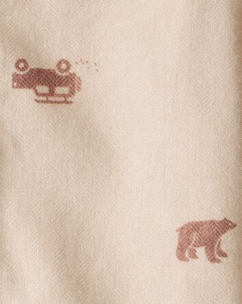 Baby Boy Outdoor Camping Button-Down Shirt - Tan, 