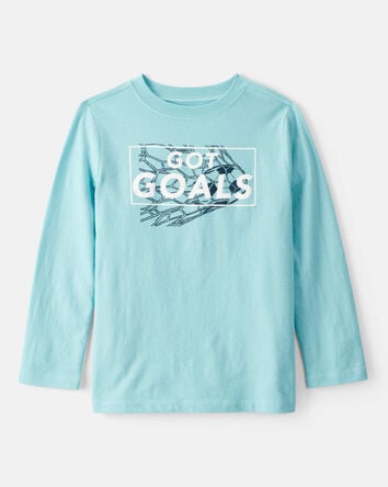 Boys Got Goals Short-Sleeve Graphic Tee - Blue, 